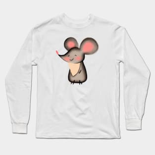 Cute Mouse Drawing Long Sleeve T-Shirt